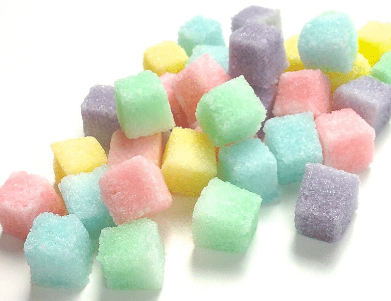 farebný cukor