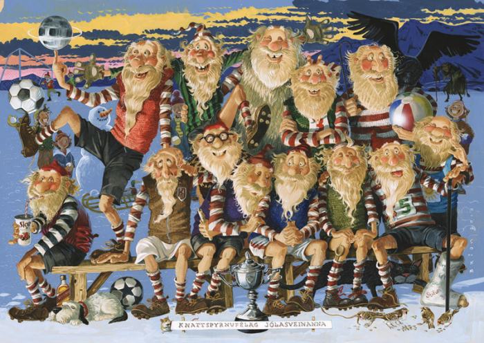 Trinásť islandských vianočných trollov.