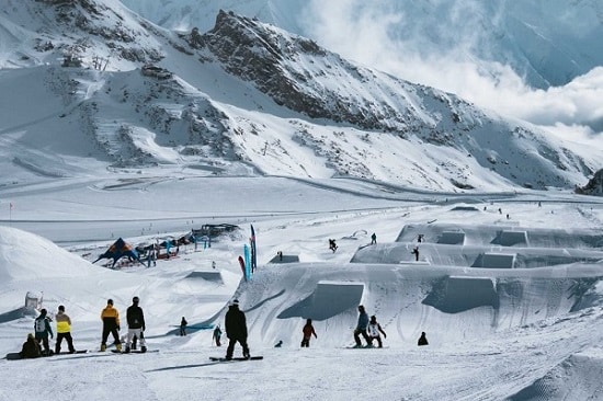 Snowpark na ľadovci Hintertux