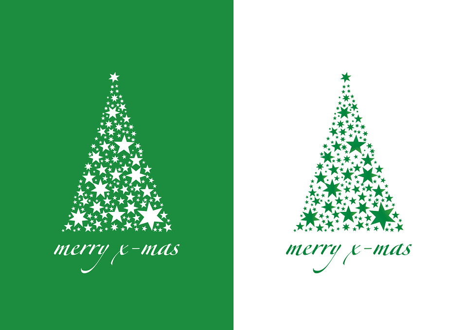 Vianočný strom ako jednoduchý námet na rýchle blahoželanie.