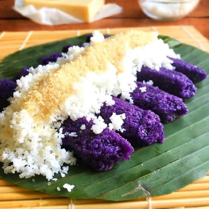 Filipínsky vianočný dezert z ryže.